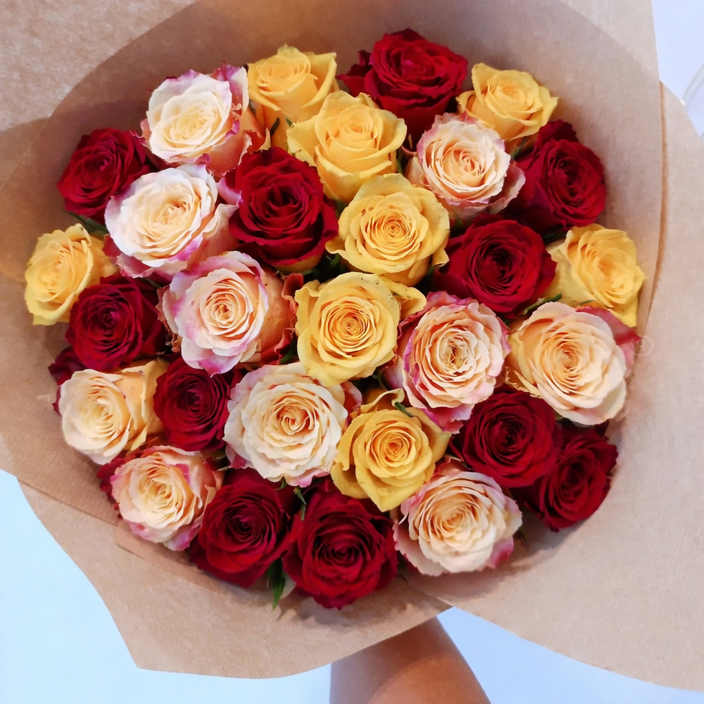 Bouquet Ciao25! 25 Rose coloratissime
