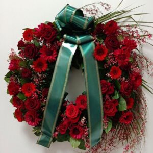Corona Funebre Rossa - Medium
