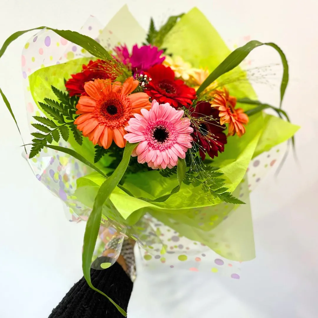 Bouquet Arcobaleno con Germini colorati