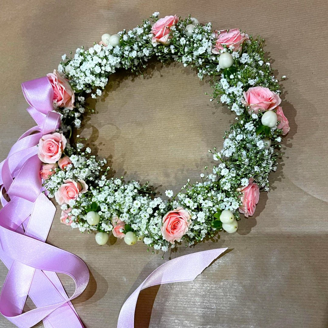 Coroncina Gypso Rosa - immagine 4