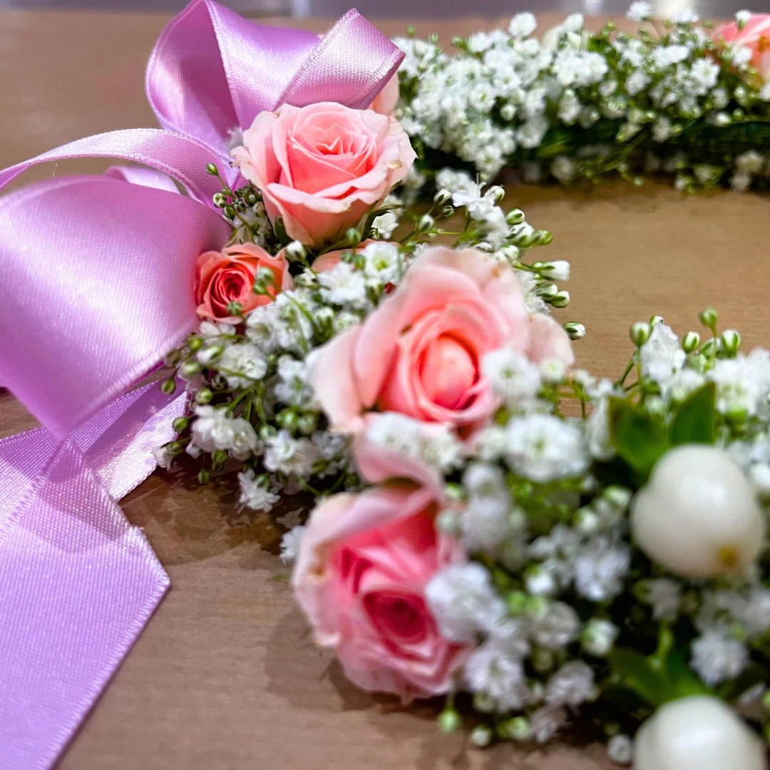 Coroncina Gypso Rosa - immagine 2