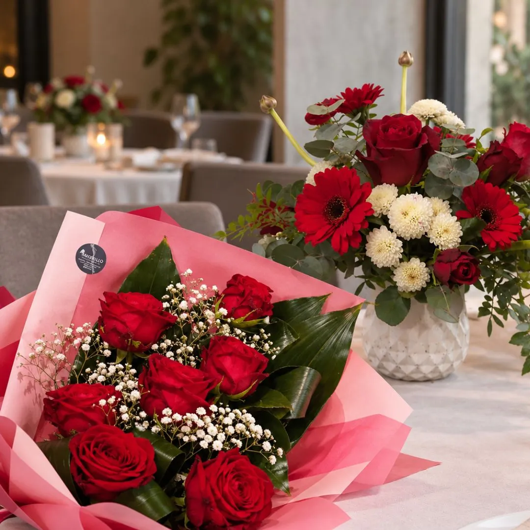 fiori per anniversario al ristorante