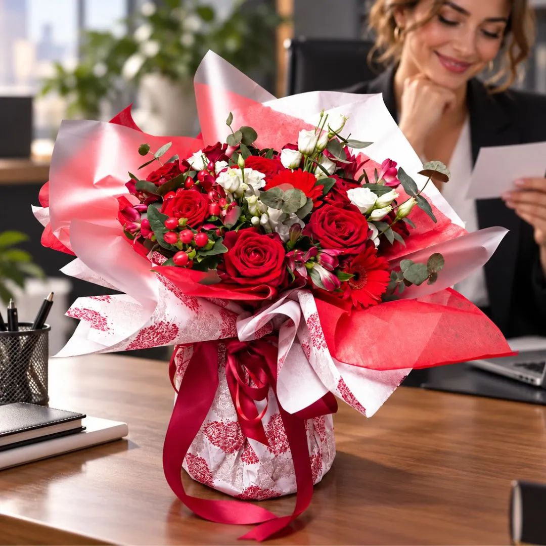 Fiori per anniversario in ufficio